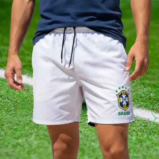 Bermuda de Praia Masculina do Brasil Short Piscina Academia Lançamento