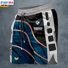 Shorts Masculinos , Feitos De Materiais Respiráveis , Calças De Praia BMW
