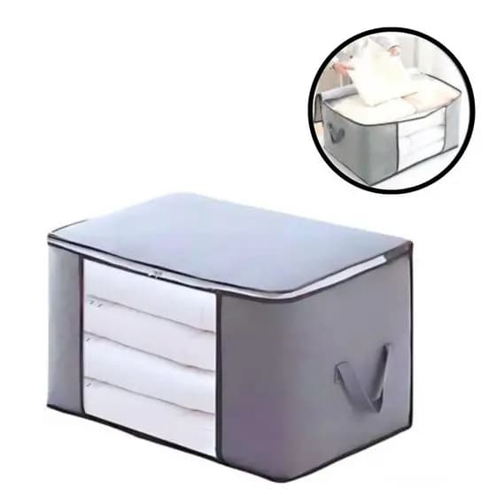 Organizador TNT Com Zíper E Visor Transparente Para Roupas
