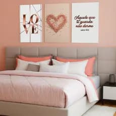 Quadro Decorativo Frase Positiva Coração Love Quarto Sala home