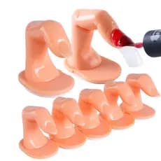 1/5 Dedo postiço com Unha para treino manicure em plástico