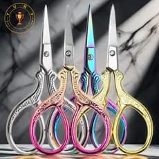 Tesoura De Bordado Multiuso Com Cortador Bordado Croche Design de Sobrancelhas