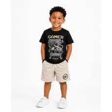 traje masculino infantil short e camiseta infantil fresco para o verão