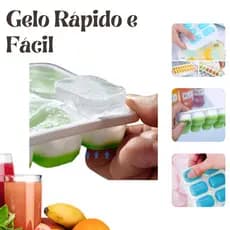 Forma de Gelo Cuba Fundo Silicone Flexível Cubos Picolé Forminha Geladeira Gelatina Sobremesa Drink