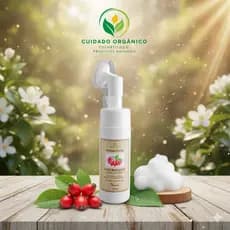 Espuma facial - Rosa Mosqueta Rubiginosa c/ ácido hialurônico - p/ peles secas e com rosácea - 150ml