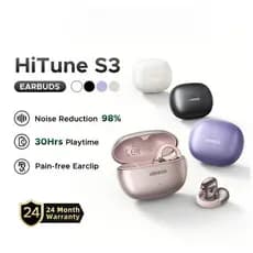 HiTune S3 True Wireless Earbuds IPX5 Ear-clip Design Gancho Fone De Ouvido Áudio Aberto TWS Esportivo HD Chamada Redução