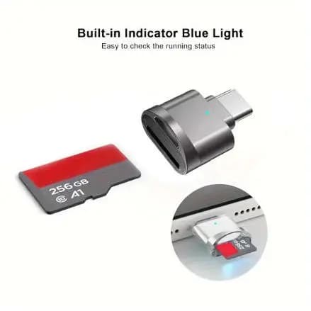 Adequado Para Samsung , Mac , iPhone 15 E 16 USB C Leitor De Cartão Micro TF Adaptador OTG Portátil