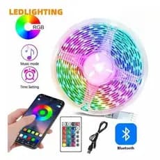 ‌   Faixa de luz LED USB "5M-30M 5050 RGB |   Procedimento de aplicação de celular Bluetooth e decoração dinâmica de cas