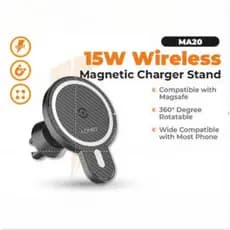 Carregador Magnético Sem Fio Para Carro 15W FastCharging Air Vent Phone Holder AllSmartphone