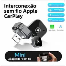 Adaptador Mini 2 Em 1 CarPlay Sem Fio Conversor Para Apple Android Auto Dongle USB Plug And Play Universal Carro Multimi