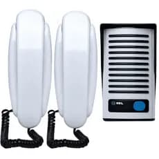 Interfone Porteiro Eletrônico Residencial F8-NTL AZ-02 Com Duplo Botão Hdl Com Extensão
