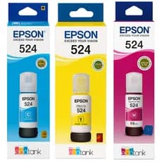 Refil Garrafa De Tinta Impressora Epson T524 Colorido 3 Cores