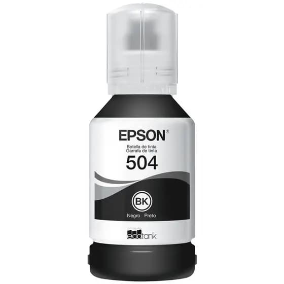 Refil Garrafa De Tinta T504 Epson Preto