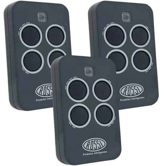 Controle Remoto 433 MHZ Rossi Quattro 3 Unidades