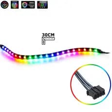 Barra de Led Argb 4 Pinos Argb 5v Fita LED Argb Para Pc Gamer Imantada 30CM