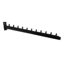 4 Arara Rt Cabideiro Inclinado Preto 40 Cm Para Parede
