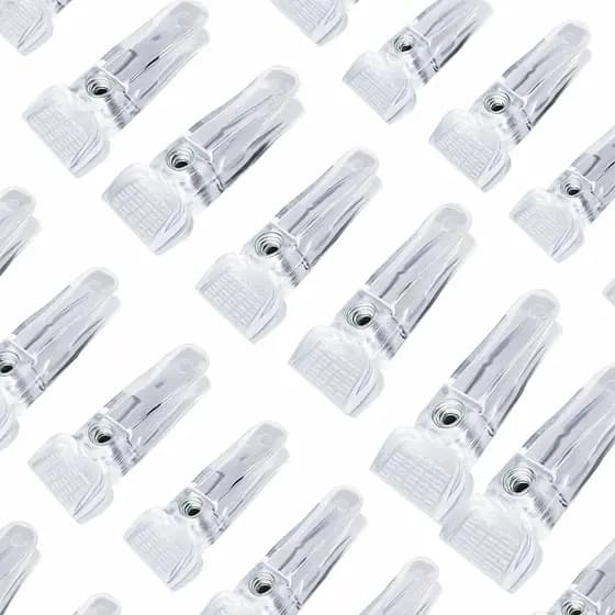 50 Unidades Presilhas Para Saia Acrílico Transparente Calça Slim Presilha Cabides Organizador Roupas