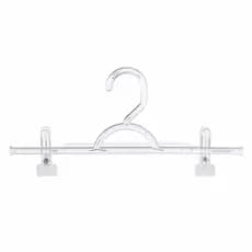 30 Cabides Reforçado Cristal Transparente 60 Presilhas Bermuda Saia Short Roupa Loja Casa Closet