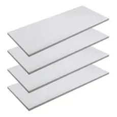 Kit Estante Prateleira 60x15 Branco Multiuso Organizador Armário Suporte Modular Rack Prateleiras