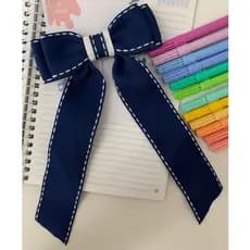 Laço escolar - Laço infantil - Laço de cabelo - Presilha infantil - Laço p/ combinar com o uniforme