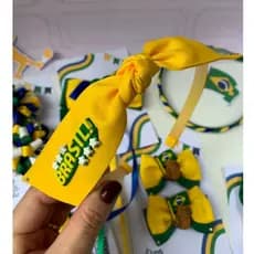 Tiara de cabelo copa do mundo  Tiara adulto e infantil copa 2026 Tiara turbante amarelo Brasil