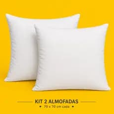 Kit 2 Enchimentos 70x70cm. Fibra Siliconada