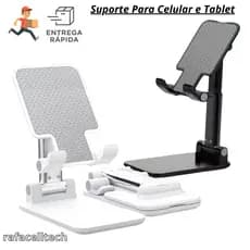 Suporte Para Celular e Tablet Dobrável Portátil Ajustável Apoio De Mesa Multifuncional
