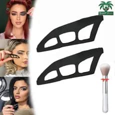 Kit 3 Peças: Molde Modelador Multifuncional para Maquiagem de Olhos, Sombra e Delineador, Aplicação Rápida