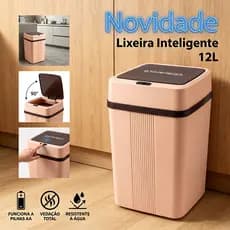 Lixeira Inteligente 12L com Abertura por Sensor, Anti Odor para Casa e Escritório