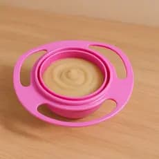 Kit de Alimentação Infantil Giratório Antivazamento – Rosa 🍽️