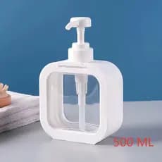 Recarregável Dispensador De Sabão Bomba Garrafa Quadrada Banheiro Shampoo Condicionador