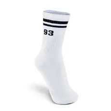 Meia Cano Alto QIX 93 Preto e Branco
