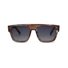 Óculos Qix Skate 07 de Sol Masculino Feminino Básico Marrom Lente Escura Plástico
