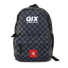 Mochila QIX Chorão Eterno Preto Cinza Escolar Universitária Masculina Feminina Básica Resistente