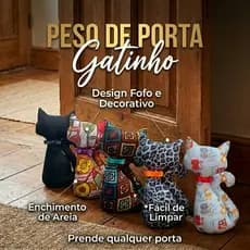 Peso porta gatinho/ bala/ cachorro Peso de porta para não bater segura porta