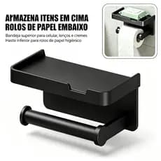 Suporte De Papel Higiênico De Parede Organizador Lenços De Banheiro Para Rolo De Cozinha plastico