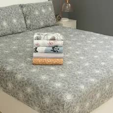 Jogo de Lençol Queen Microfibra Estampado com Elástico 2 Fronhas Toque Macio  Estampas Sortidas