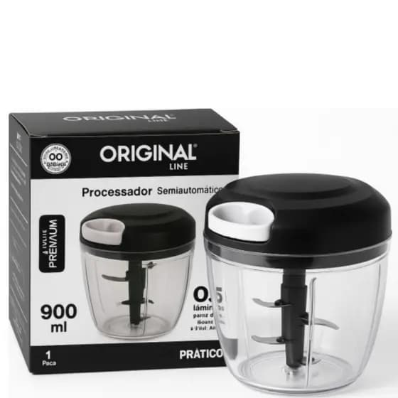 Processador De Alimentos Manual 5 Laminas Inox 900ml Cebola Alho