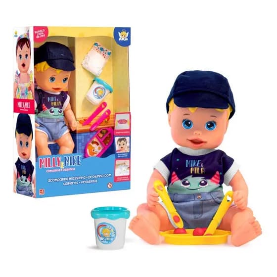 Boneco Mike Come E Faz Caquinha - Anjo Brinquedos