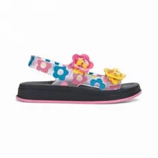 Sandália Infantil Preta Barbie New Style II Flat Grendene Kids