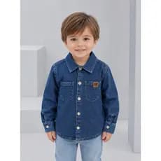 Jaqueta Camiseta Jeans Masculina Menino Tamanho 03 - Estilosa e Confortável