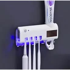 Porta Escova Dentes Com Esterilizador Uv Aplicador Pasta de Dente Suporte Dispenser