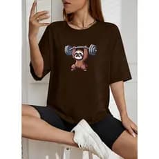 Camiseta Feminina T-shirt Treino "PREGUIÇA TREINANDO" Camisa 100% Algodão Premium Moda Blogueira