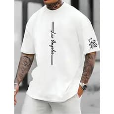 Camiseta Los Angeles LA manga Streetwear Wiser Camisa 100% Algodão Premium Lançamento Unissex