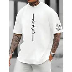 Camiseta "Los Angeles LA manga" Streetwear Camisa 100% Algodão Premium Lançamento Unissex