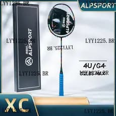 ALP Alpsport 【 Colorful XC 】 4U Carbon Badminton Racket Competição Profissional Durável