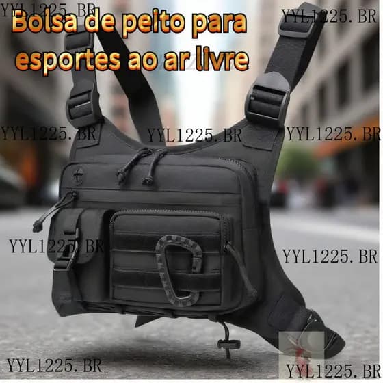 Bolsa de peito para corrida ao ar livre, bolsa de peito esportiva para caminhada, alça tática portátil