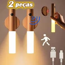 Conjunto de 2 peças recarregável LED luminoso com Sensor esportivo quarto lâmpada de cama magnética lâmpada acrílica sem