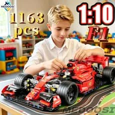 F1 Porsche Blocos De Construção Montados Modelos De Carros Esportivos Lamborghini Racing Montagem de brinquedos Meninos