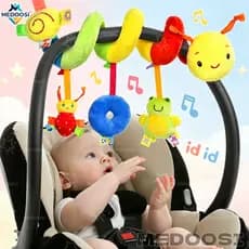 MEDOOSI Bebê/Recém Nascido Mobile Espiral Centopeia /ARCO-IRIS Coruja Berço Brinquedo Carrinho de Conforto Com Chocalho